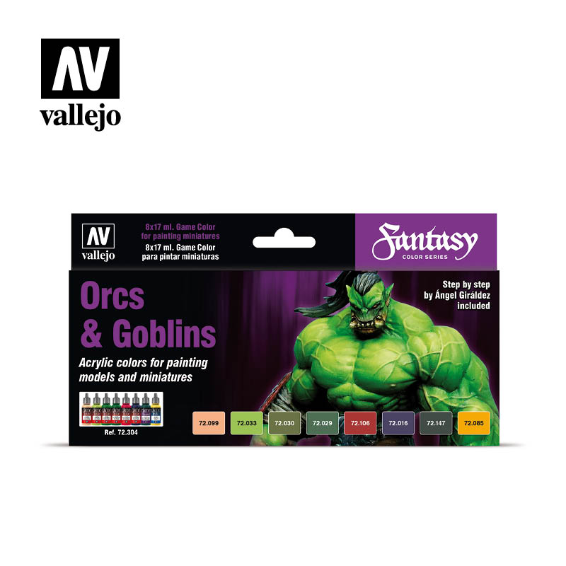 Vallejo Orcs & Goblins Paints Set 72304