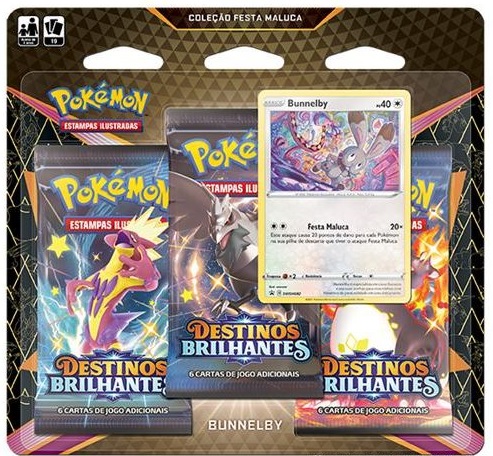 Pokémon - Destinos Brilhantes Pack Triplo Booster Bunnelby (PT)