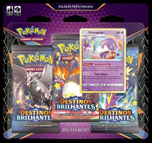 Pokémon - Destinos Brilhantes Pack Triplo Booster Polteageist (PT)