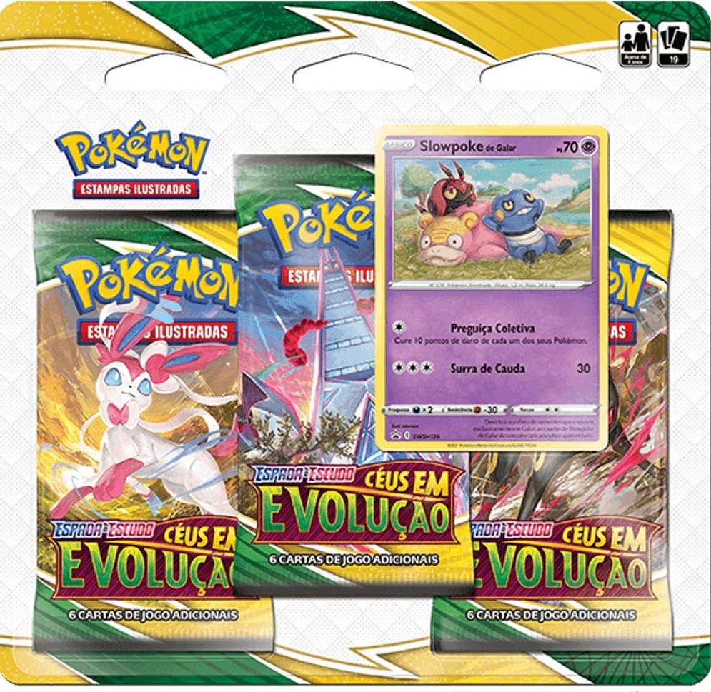 Pokémon - Céus em Evolução 3-Pack Blister Slowpoke (PT)