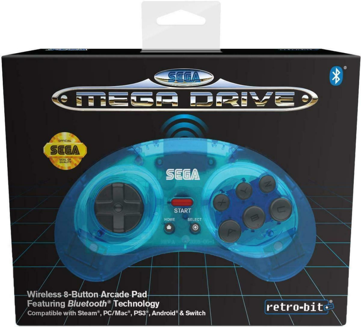 Retro-Bit Gamepad SEGA Mega Drive Bluetooth - Blue/Azul