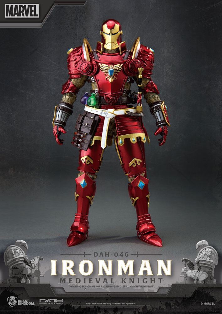 Marvel Dynamic Heroes Action Figure 1/9 Medieval Knight Iron Man 20 cm