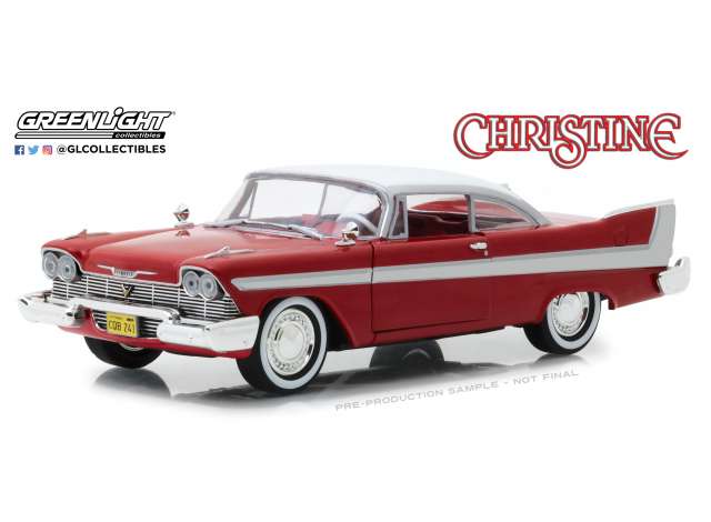 Christine: 1958 Plymouth Fury with Clear Windows 1:24 Red-White 