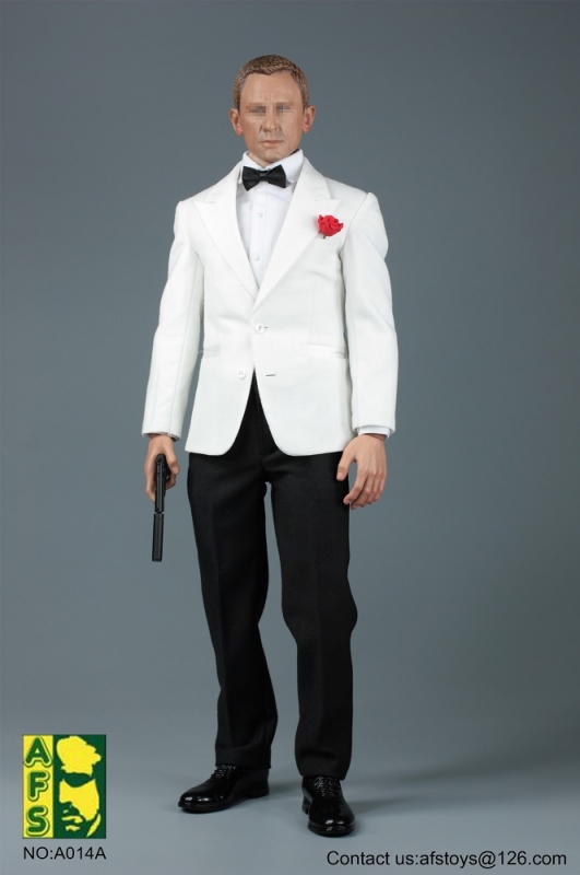 Royal Agent Suit Set White for 1/6 Scale Figure