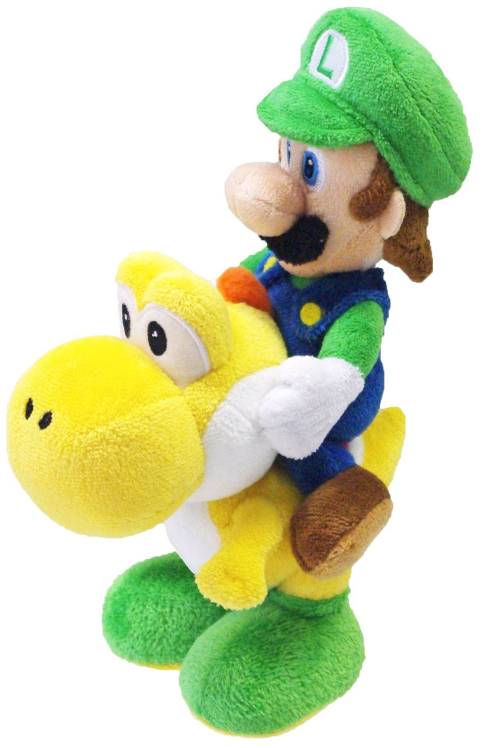 Super Mario Bros.: Luigi Riding Yoshi 8 inch Plush 