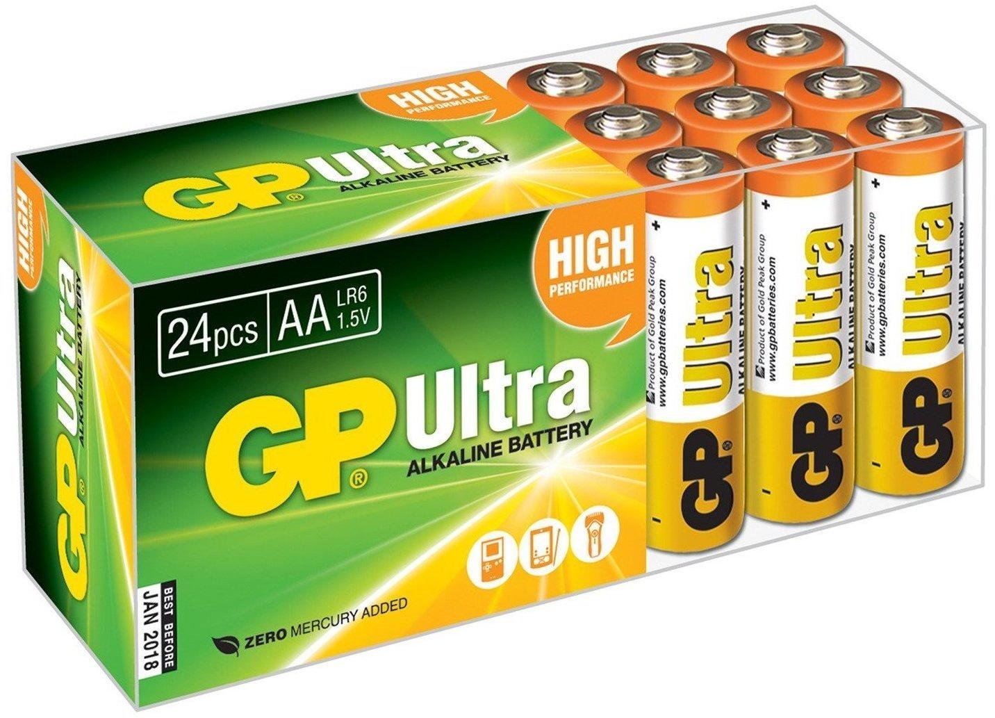 GP AA / LR6 Ultra Alkaline (pack 24) - Pack 24 pilhas