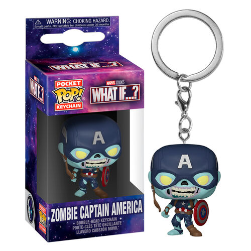 Funko POP! Keychain What If - Zombie Captain America 4 cm