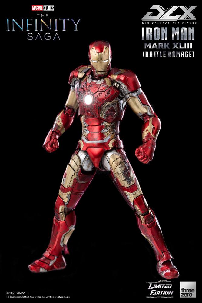 Infinity Saga DLX Action Figure 1/12 Iron Man Mark 43 Battle Damage Lim. Ed