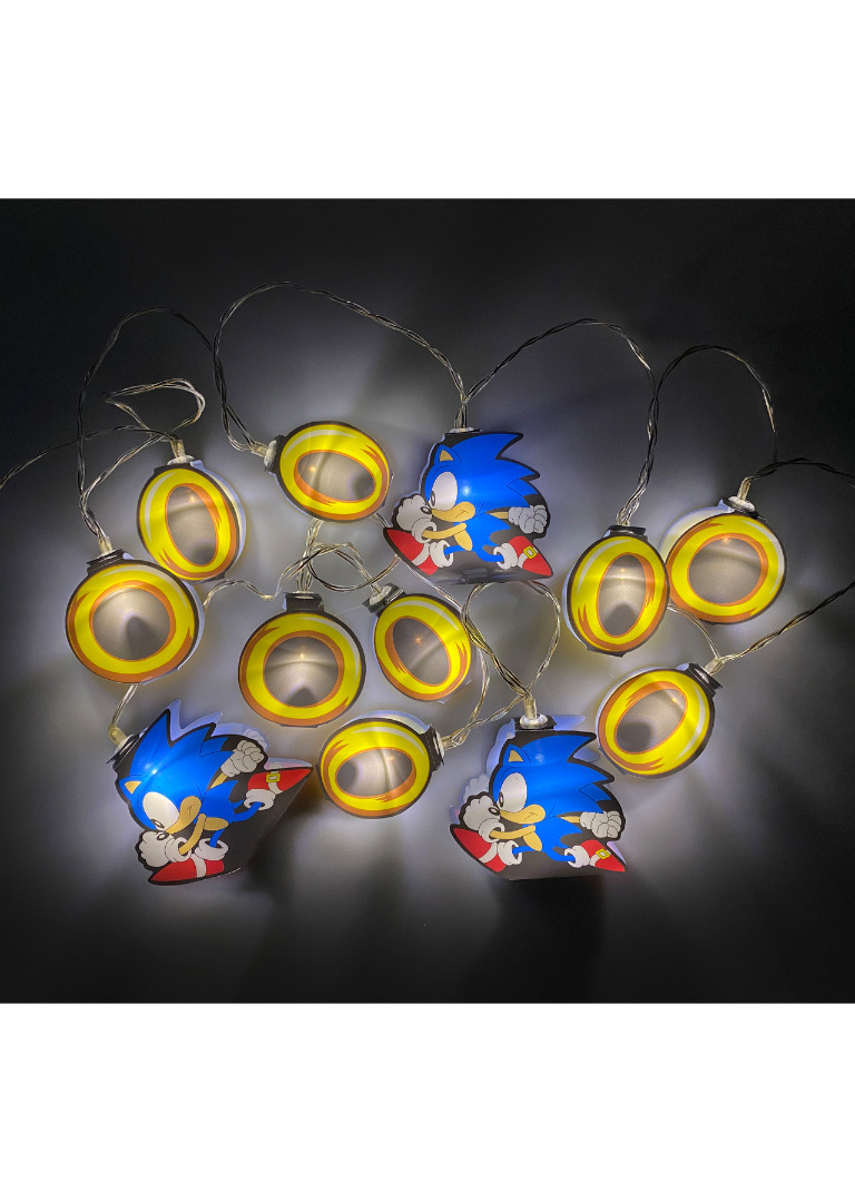 Sonic and Rings 2D String Lights