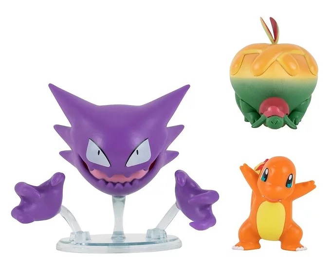 Pokémon Battle Mini Figures 3-Packs Charmander, Appletun & Haunter 5-8 cm