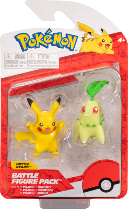 Pokémon Battle Mini Figure Chikorita & Pikachu 5-8 cm