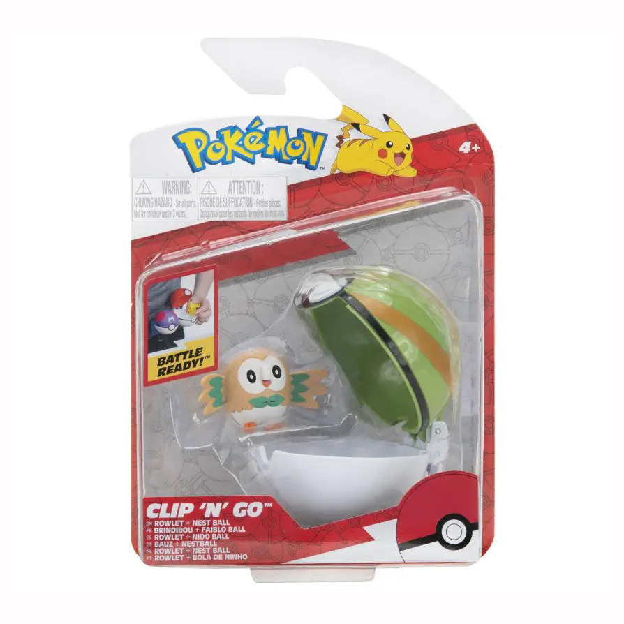 Pokémon Clip 'N' Go Rowlet & Nest Ball