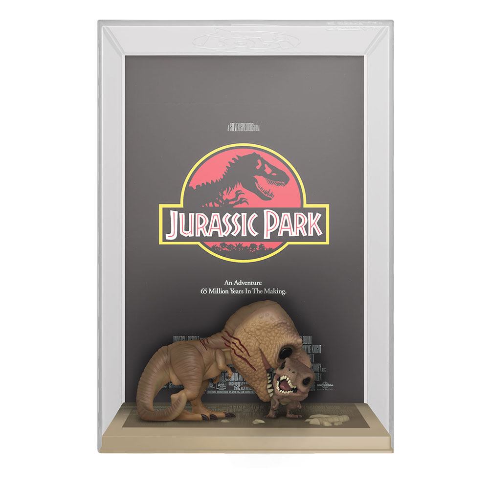 Jurassic Park POP! Movie Poster & Figure Tyrannosaurus Rex & Velociraptor