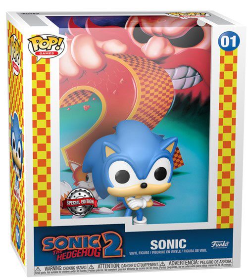 Sonic the Hedgehog 2 POP! Game Cover Vinyl Figure Sonic Exclusive Edition