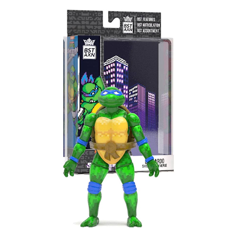 Teenage Mutant Ninja Turtles BST AXN Action Figure NES 8-Bit Leonardo Exc.