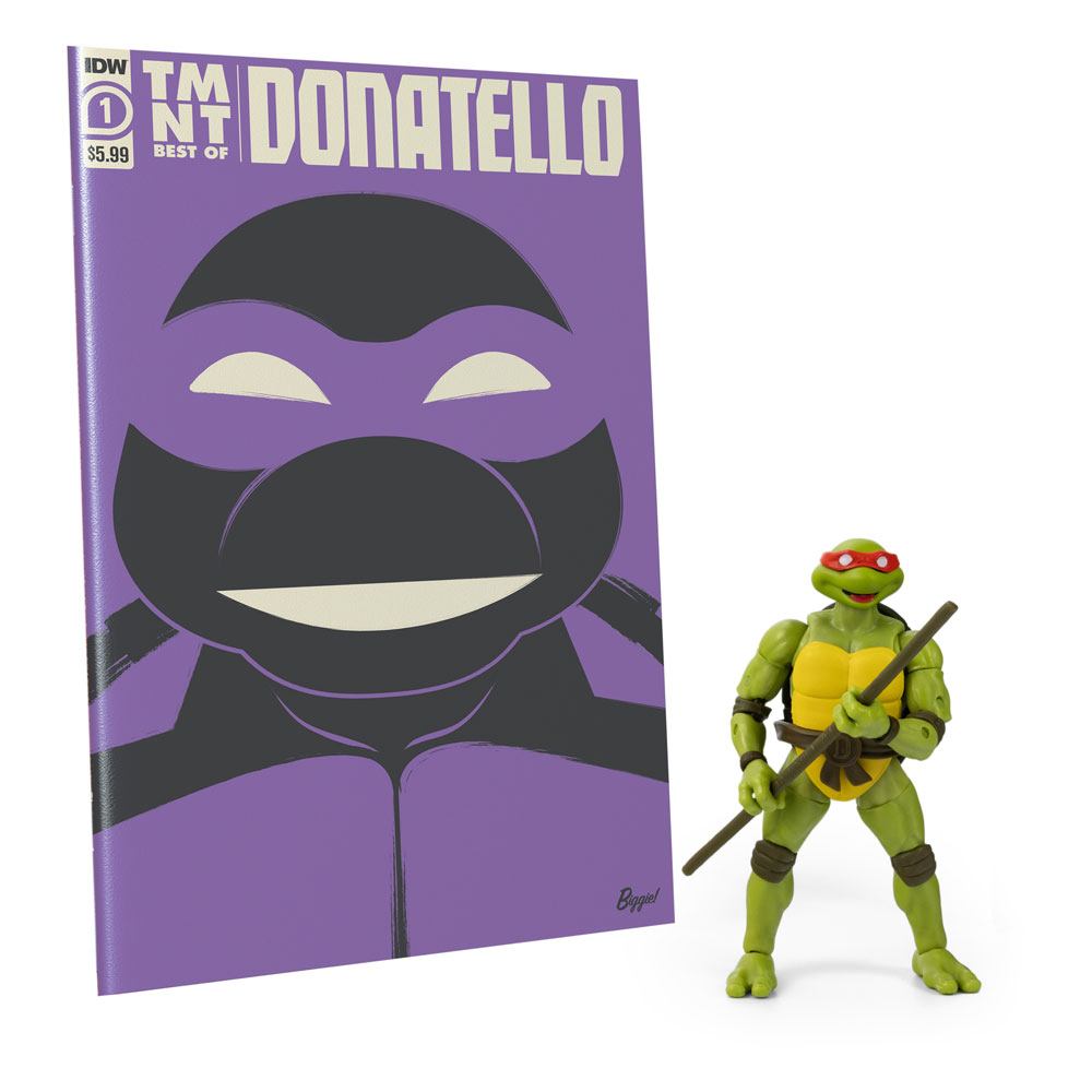 Teenage Mutant Ninja Turtles AXN x IDW Action Figure & Comic Book Donatello