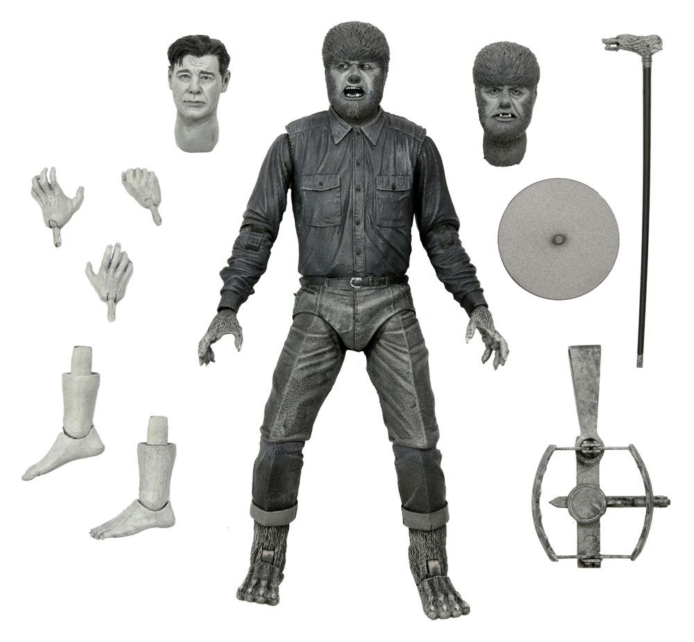 Universal Monsters Action Figure Ultimate The Wolf Man (Black & White) 18cm