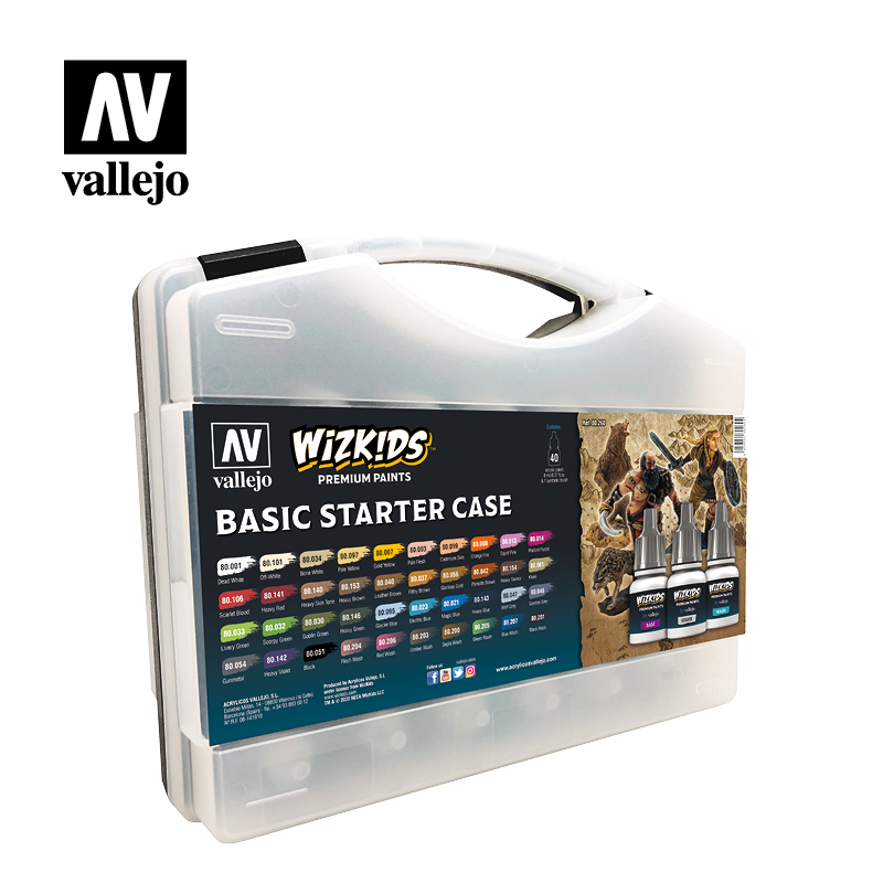 Wizkids Premium Paints: Basic Starter Set 40 colours Vallejo