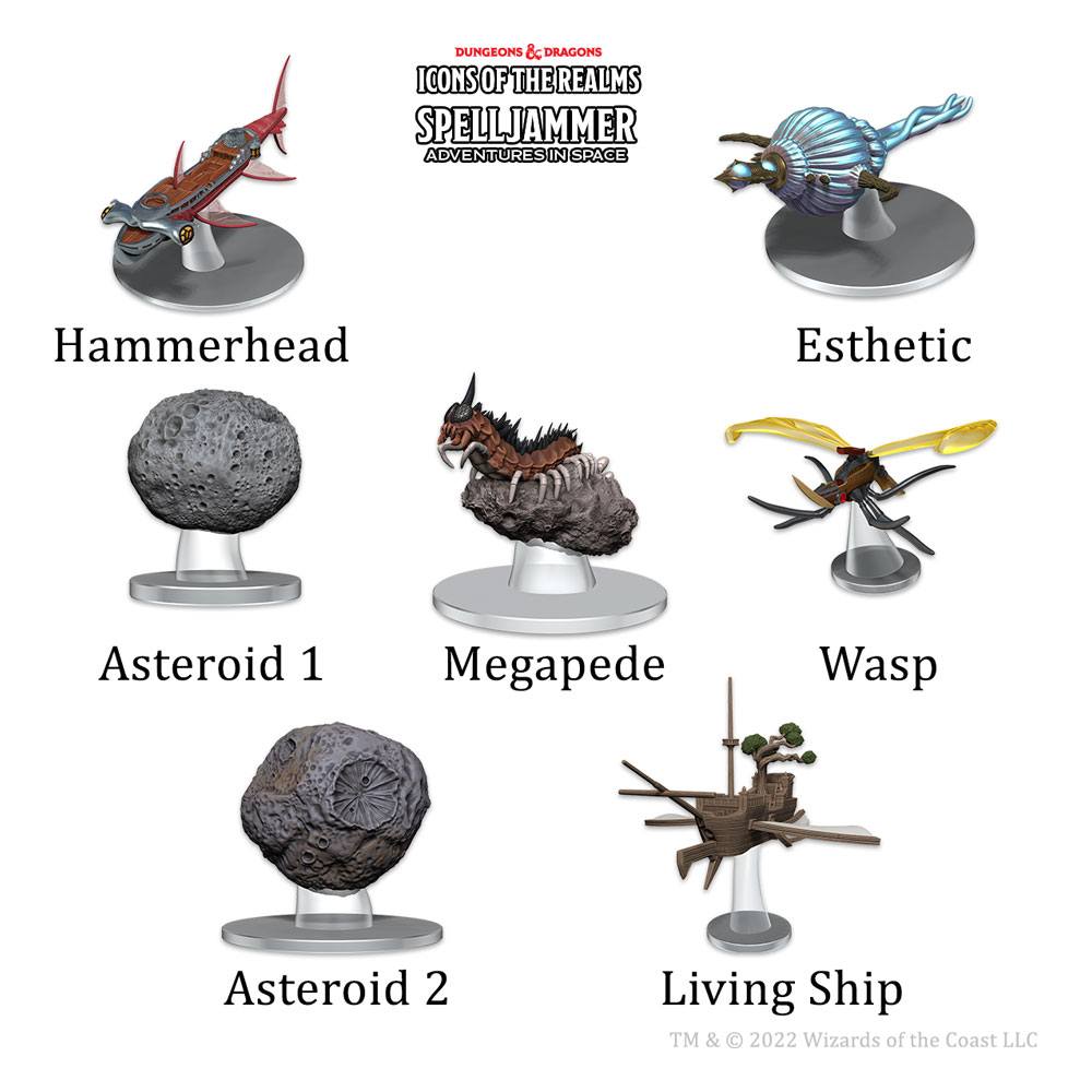 D&D Icons of the Realms: pre-painted .Ship Scale -Asteroid Encounters