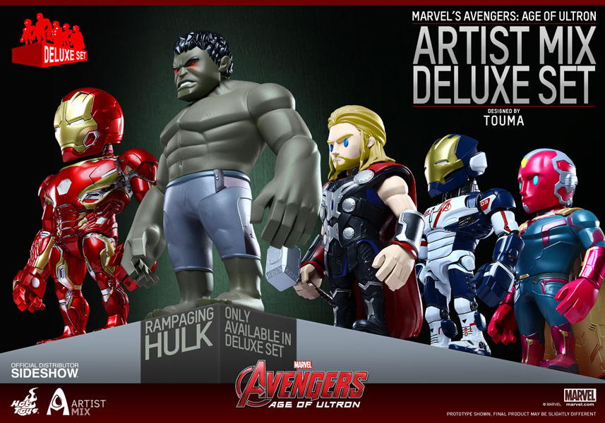 Avengers Age of Ultron Artist Mix Bobble-Heads Series 2 Deluxe Set 13 cm