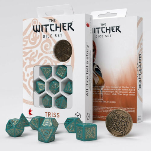 The Witcher Dice Set Triss - The Beautiful Healer (7 & unique coin)