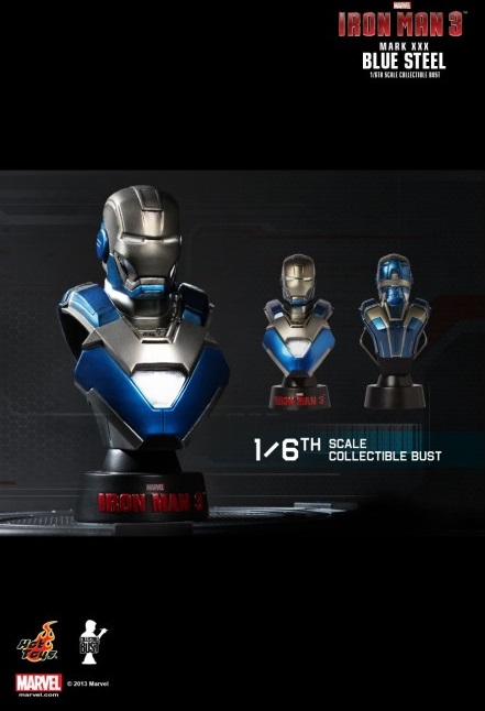 Iron Man 3 Bust Blue Steel Mark XXX Escala 1/6