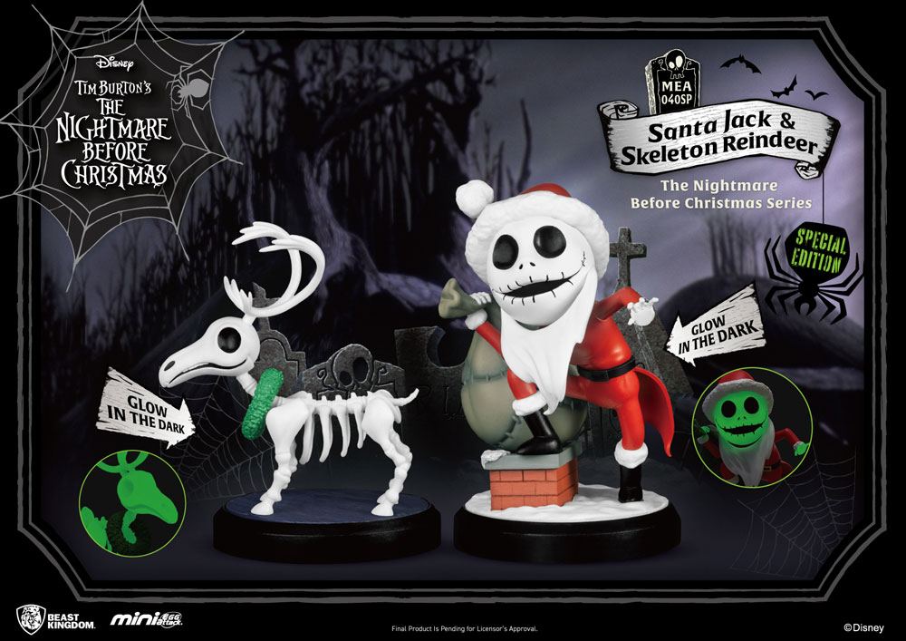 Nightmare Before Christmas Egg Attack 2-Pack Santa Jack & Skeleton Reindeer