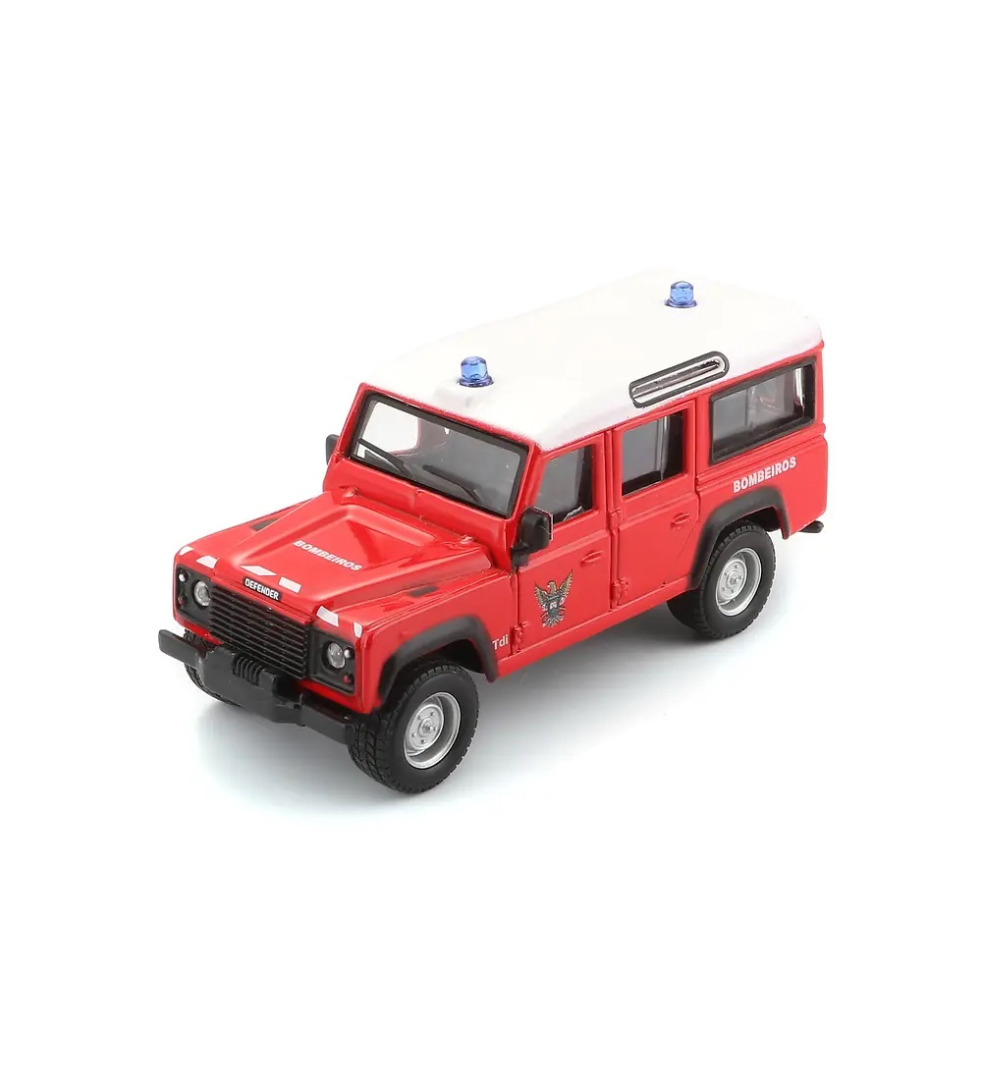 Bburago Emergency Diecast Bombeiros Land Rover Defender 110 Scale 1:50