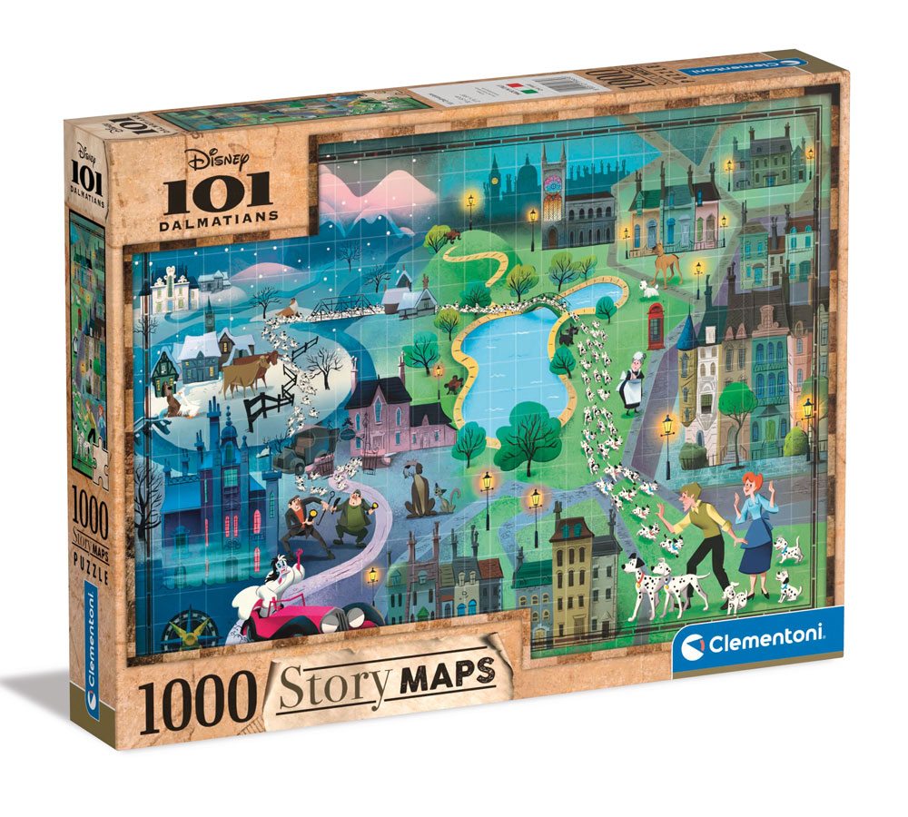 Disney Story Maps Jigsaw Puzzle 101 Dalmatians (1000 pieces)