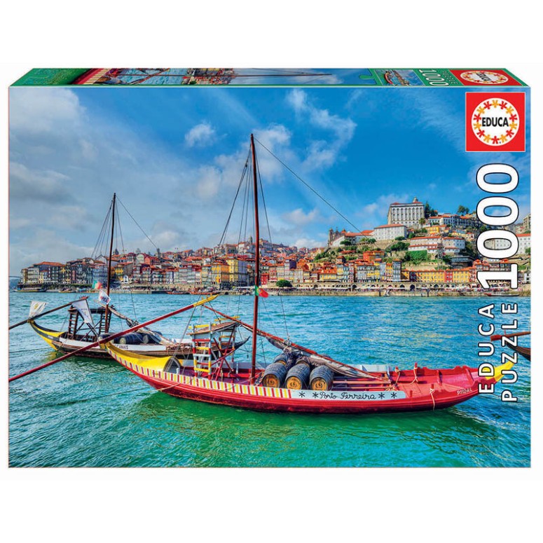 Educa Puzzle 1000 Peças - Barcos Rabelos Porto
