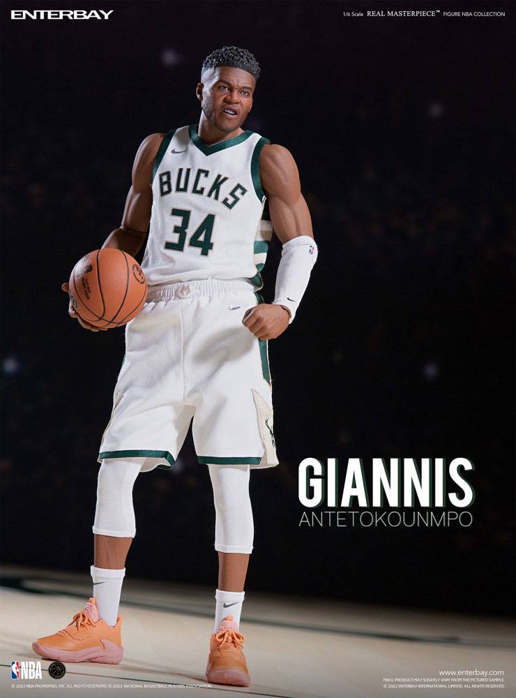 NBA Collection Real Masterpiece Action Figure 1/6 Giannis Antetokounmpo 33c