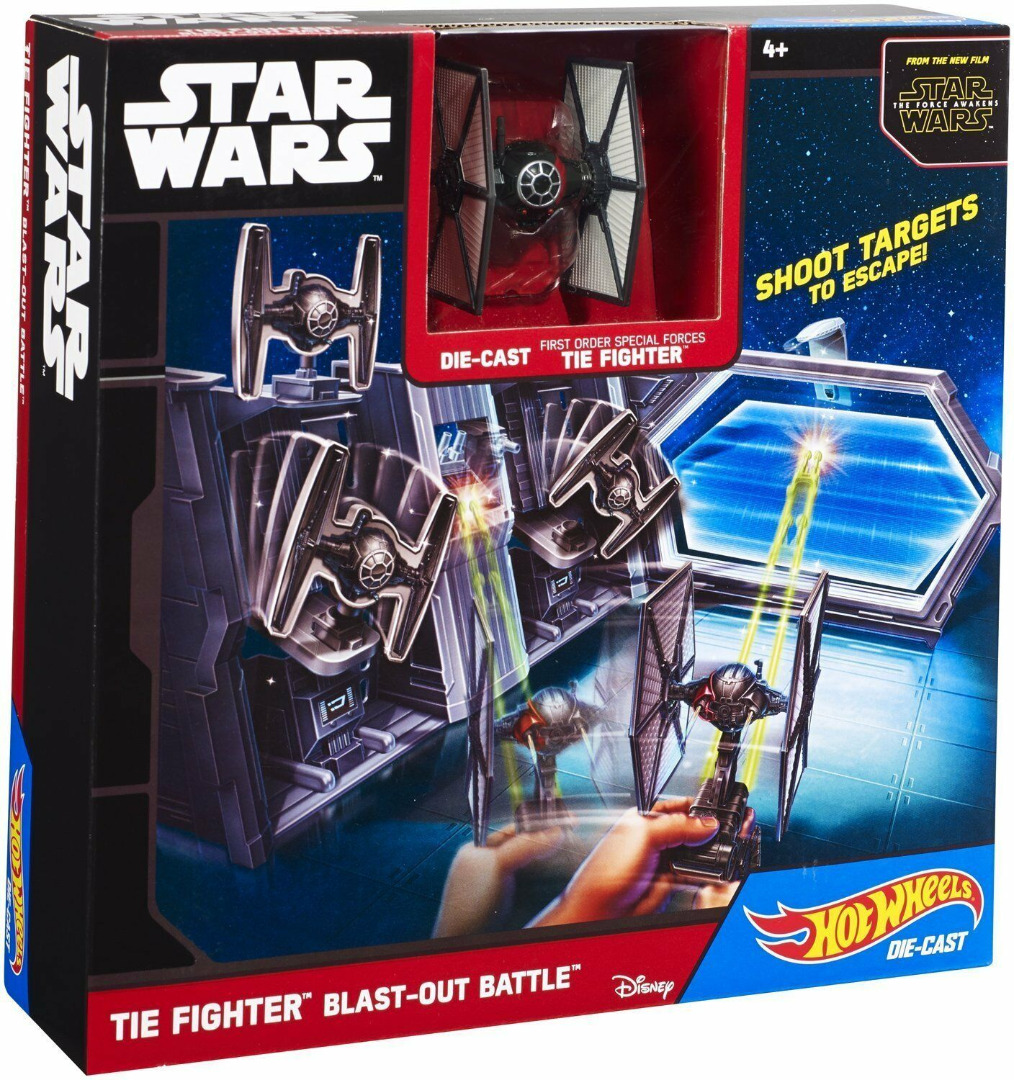 Hot Wheels Star Wars Space Station TIE Fighter Blast-Out Battle Play Set