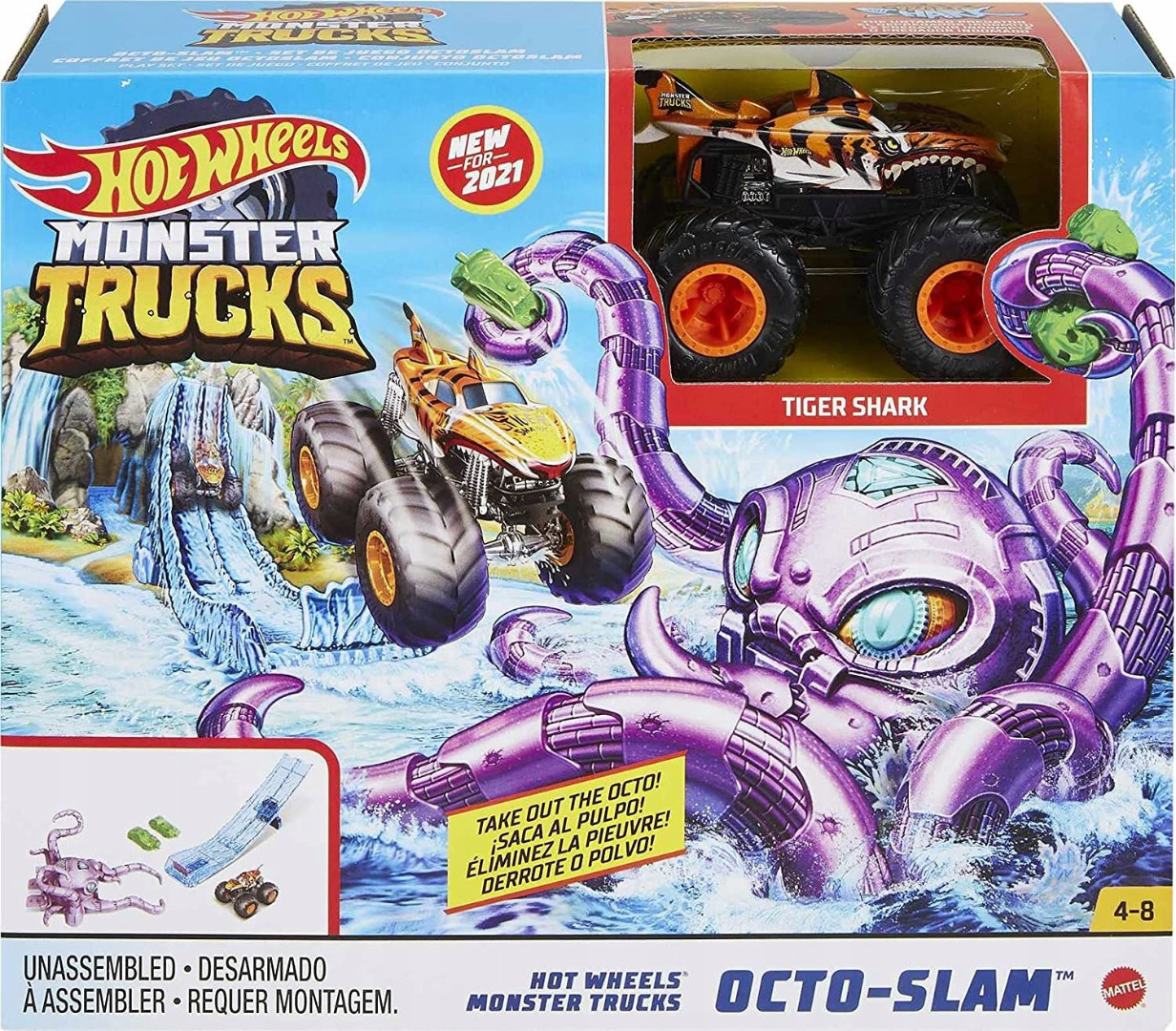 Hot Wheels Monster Trucks: Octo-Slam Playset