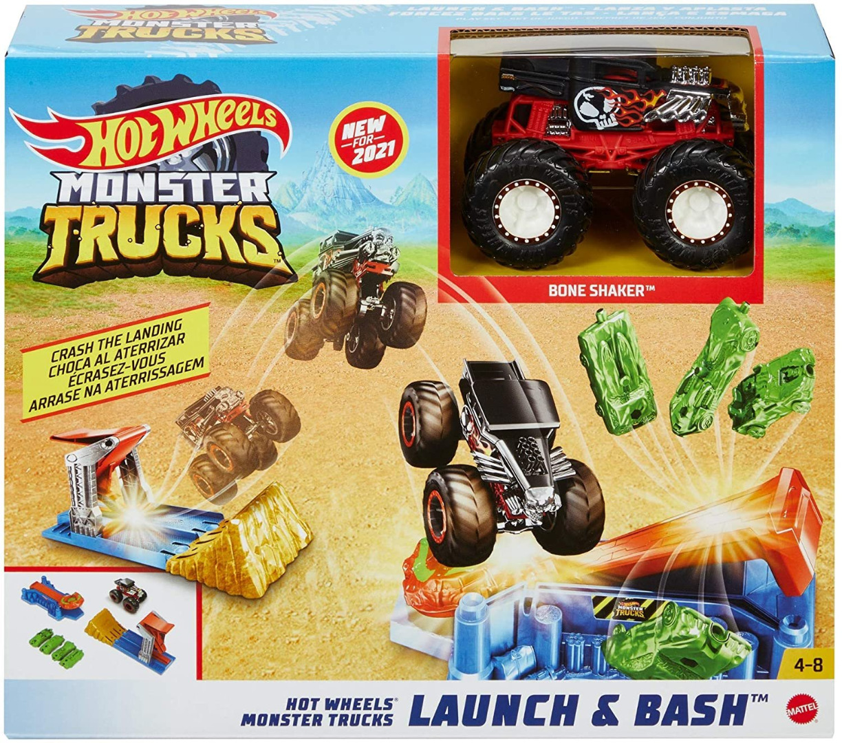 Hot Wheels Monster Trucks : Launch & Bash Play Set
