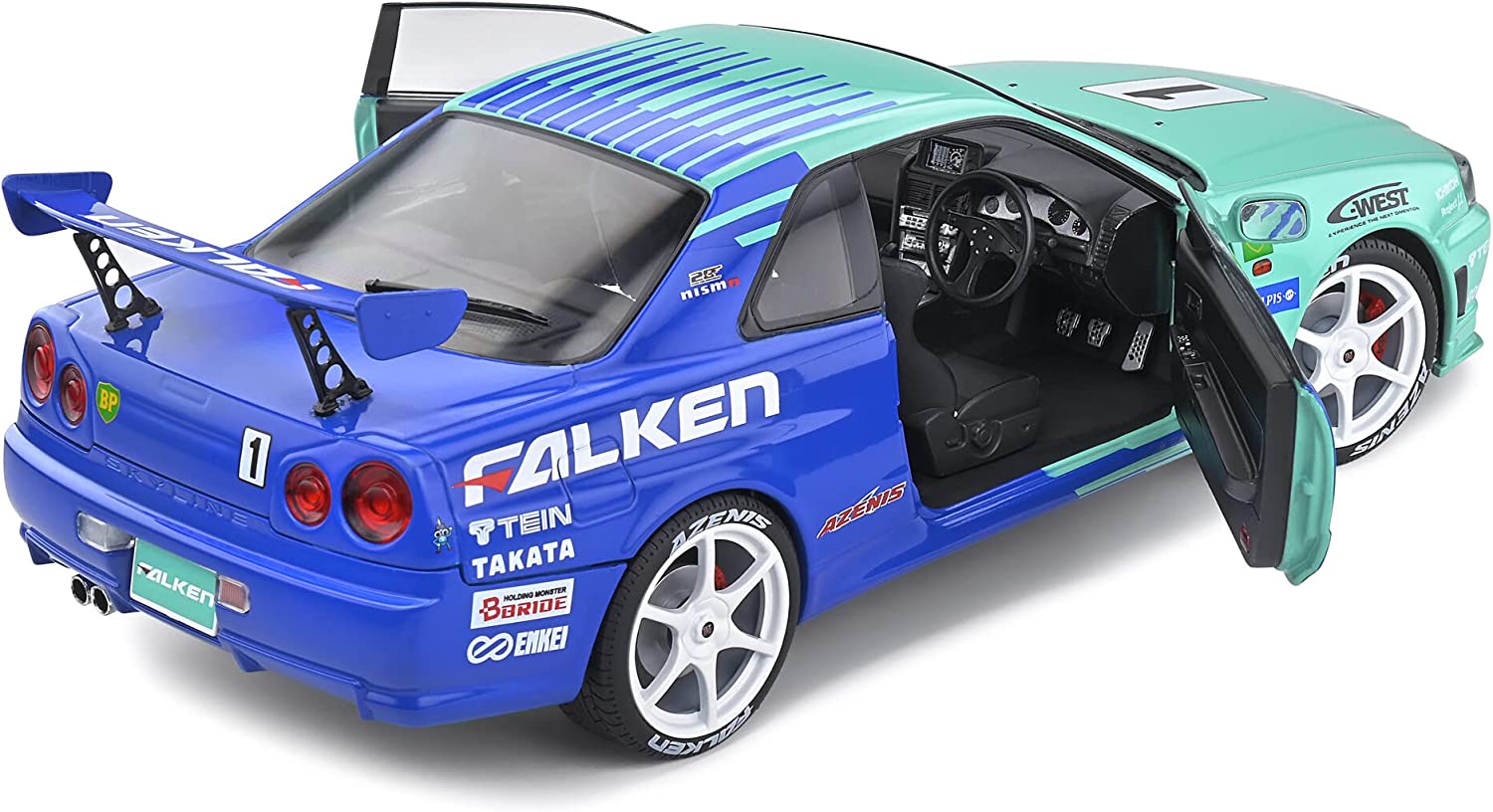Solido Nissan Skyline GT-R (R34) Falken JGTC 2001 #1 1:18