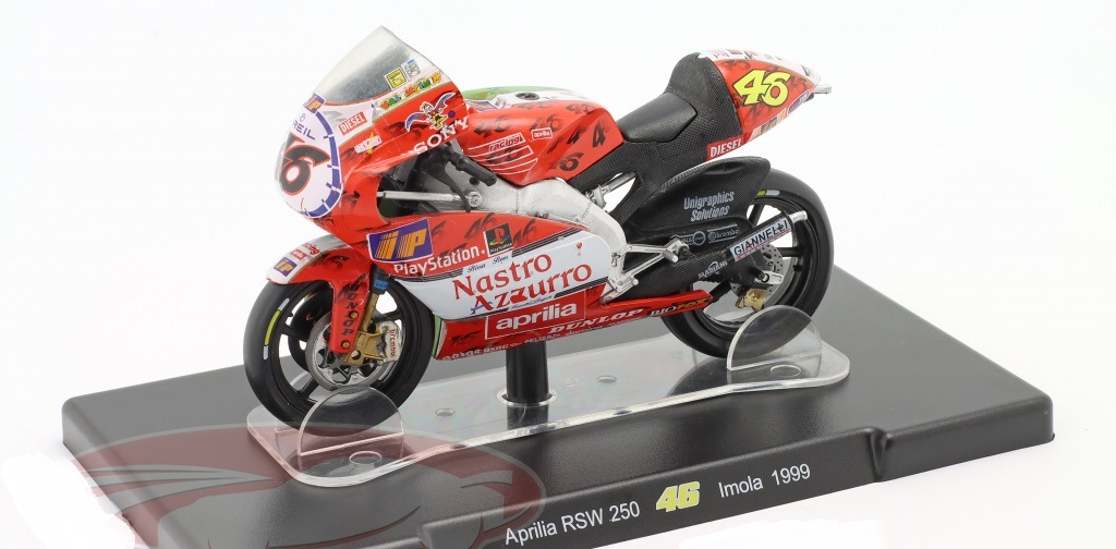 Altaya V. Rossi Aprilia RSW 250 #46 MotoGP Imola World Champion 1999 1:18