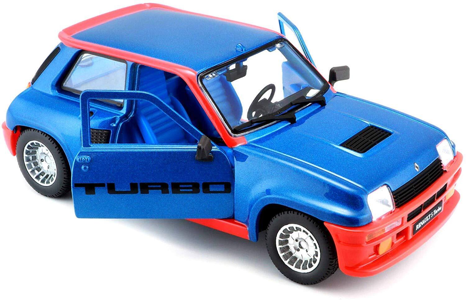 Bburago Renault 5 Turbo Metallic Blue 1982 1:24