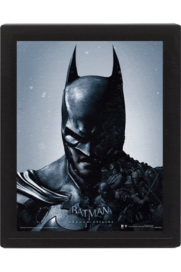 Moldura com Efeito 3D Batman Arkham Origins  Batman vs. Joker 26 x 20 cm