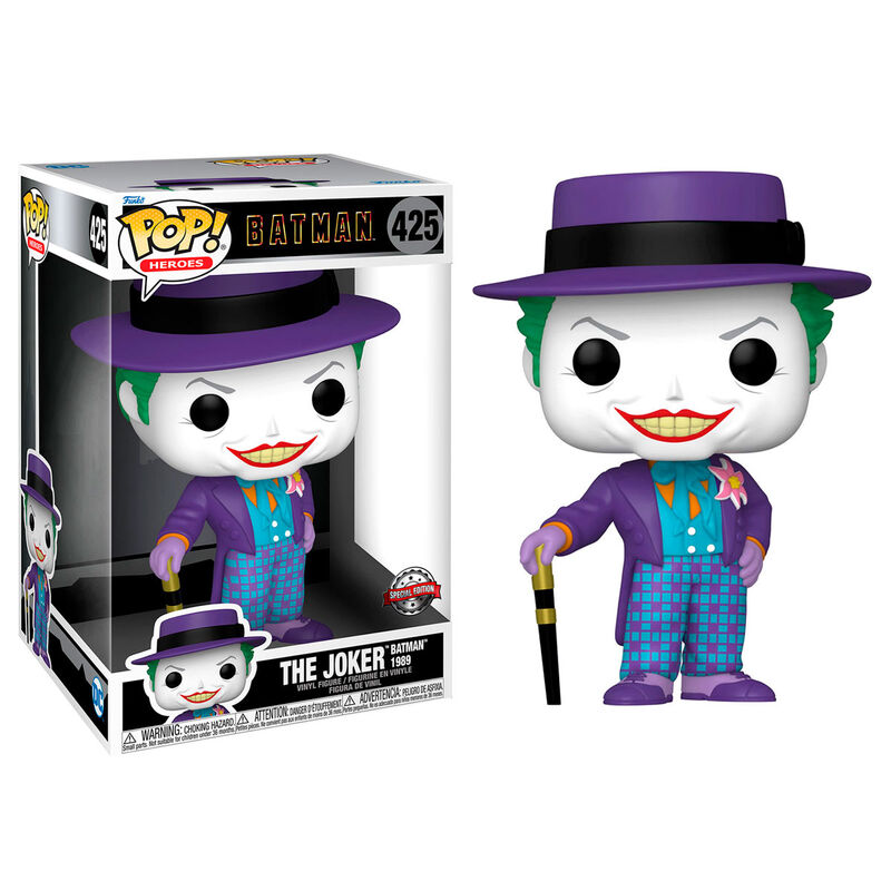 DC Comics Funko POP! Jumbo: Batman 1989 - Joker w/Hat (Exclusive) 25 cm