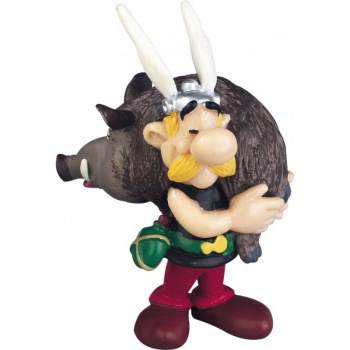 Asterix Carrying A Wild Boar - Figure