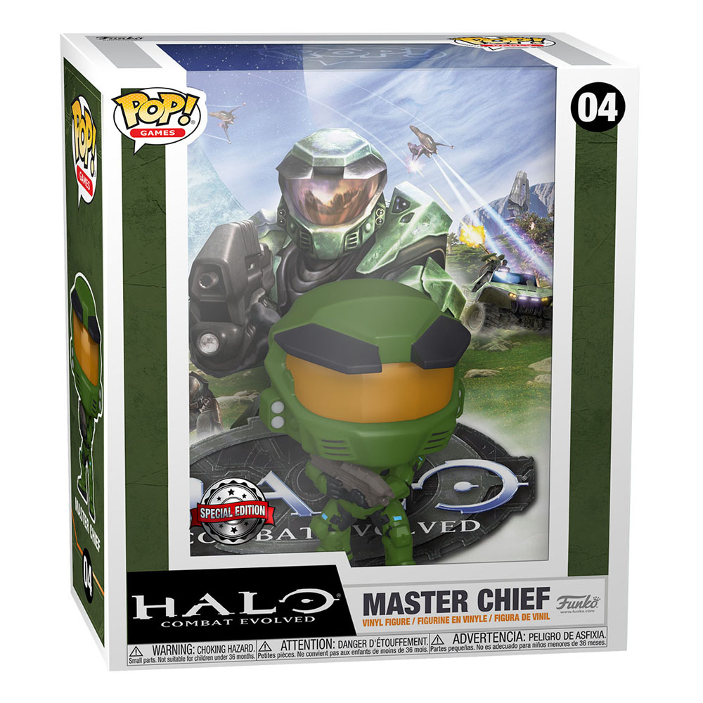 Halo POP! Game Cover Vinyl Figure Master Chief 9 cm