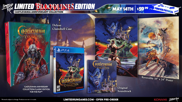 Limited Run#405 Castlevania Anniversary Collection Bloodlines Edition Novo