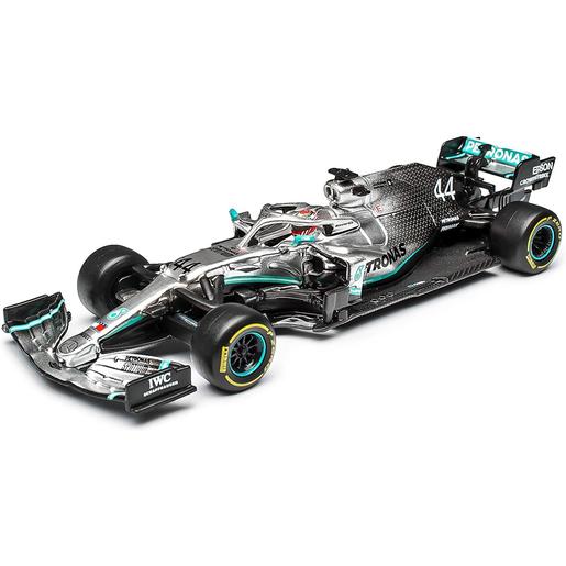 Bburago Racing F1 2019 1:43 Mercedes AMG W10+driver Lewis Hamilton+Showcase