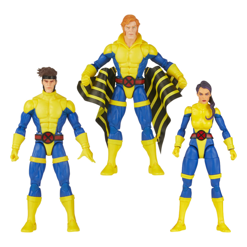 X-Men 60th Anniv. Marvel Legends AF 3-Pack Gambit, Banshee, Psylocke 15 cm