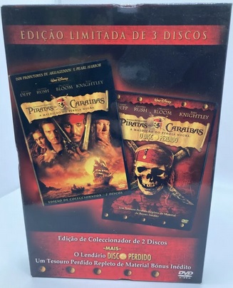 Pirata das Caraíbas: A maldição do Pérola Negra (3 discos) DVD (Seminovo)