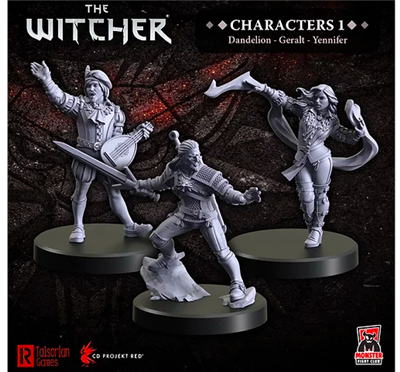 MFC - The Witcher Miniatures - Characters 1 - Geralt, Yennifer, Dandelion