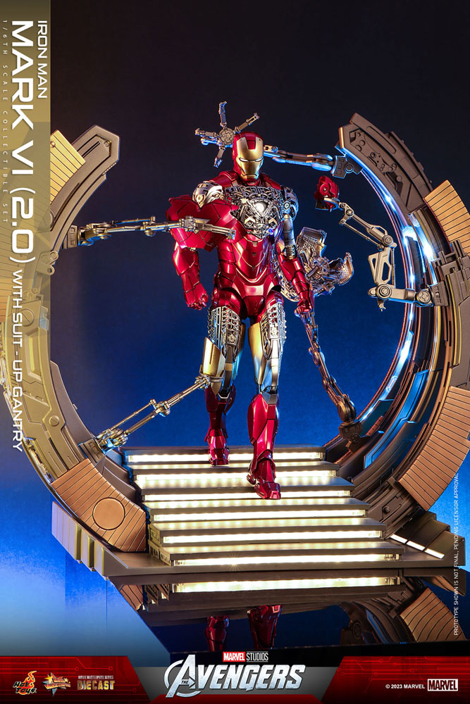 Marvel's The Avengers Masterpiece Diecast AF 1/6 Iron Man w/ Suit-Up Gantry