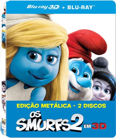 Os Smurfs 2 (Blu-ray 3D + 2D) - Edição Metálica (Novo)