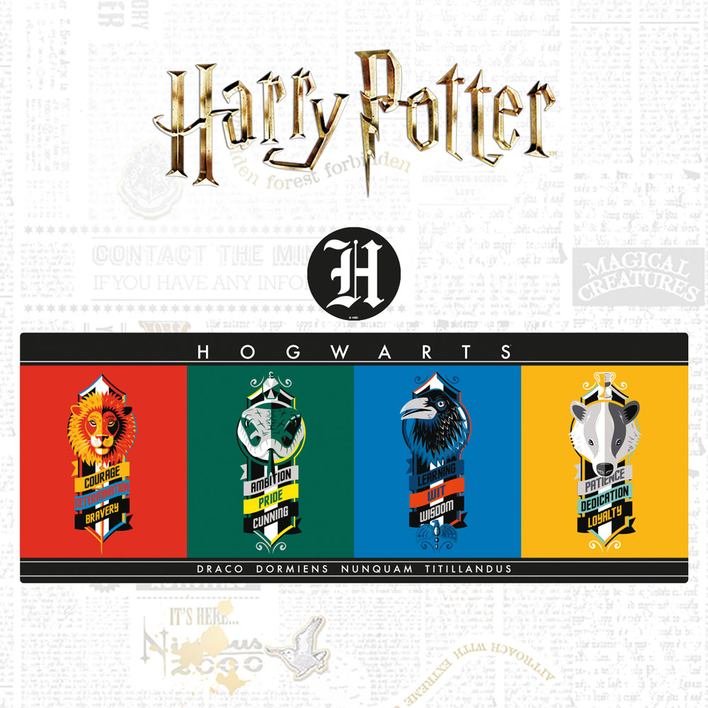 Harry Potter Desk Pad & Coaster Set Houses