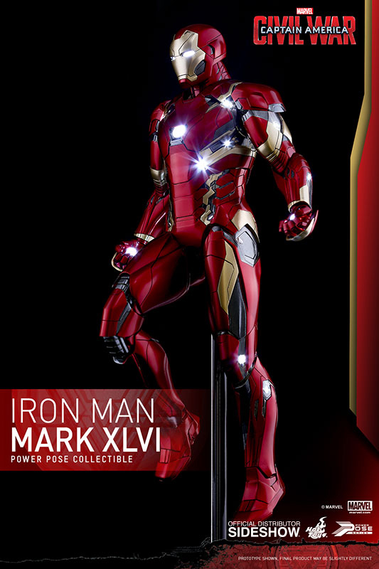 Captain America Civil War Power Pose Series AF 1/6 Iron Man Mark XLVI 31 cm